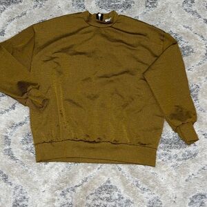 Zara Gold and Black Stripe Pop Over with  long Sleeve